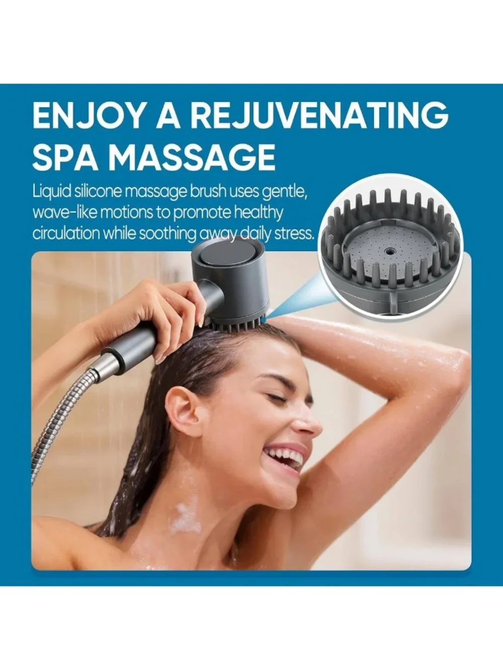 Filtered Handheld Shower Head - 4+1 Spray Modes, Water Filter for Clean Shower
